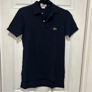 Vintage Men’s Izod Lacoste Made in France Navy 2-Button Polo Shirt Small